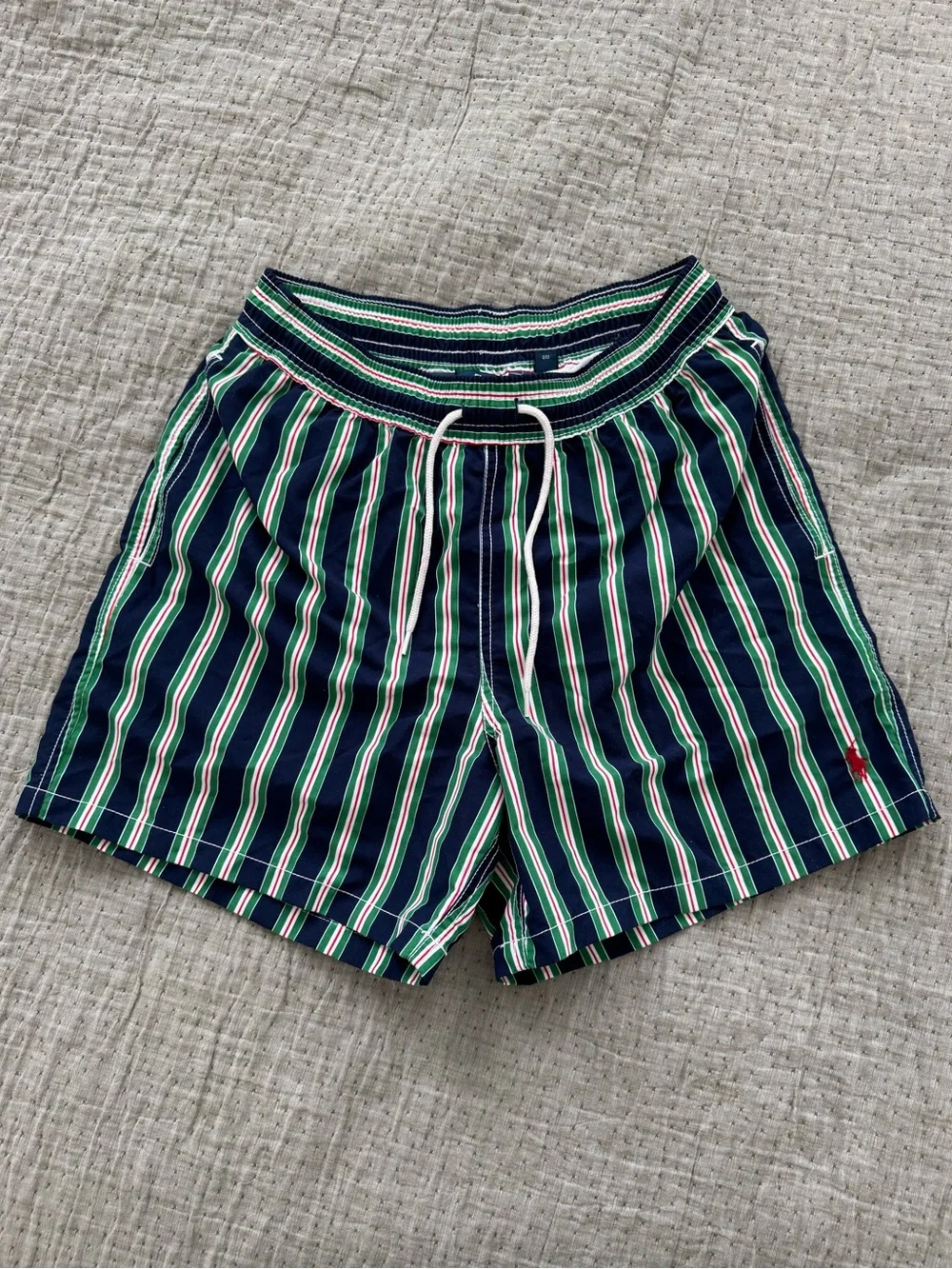 Polo Ralph Lauren Swimwear Vertical Stripe Swim Trunks w/ Liner